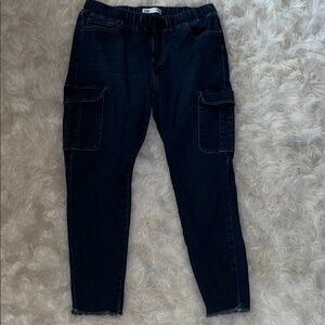 YMI Dark Blue Women's Boyfriend Cargo Jeans